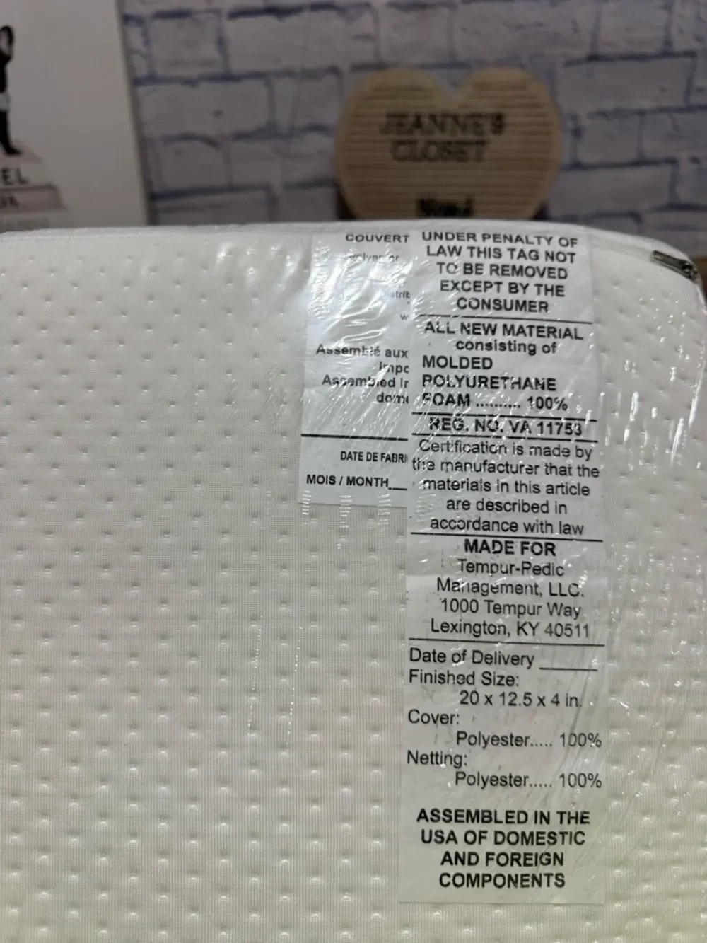 Tempur-Pedic TEMPUR-Ergo Neck Pillow White New